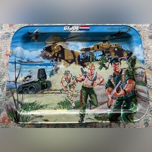 Rare Vintage Hasbro 1987 GI Joe Metal TV Tray, Foldable